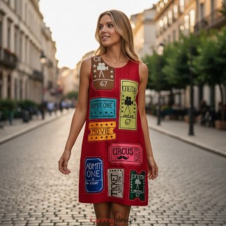 Hand-painted short dress - CI31